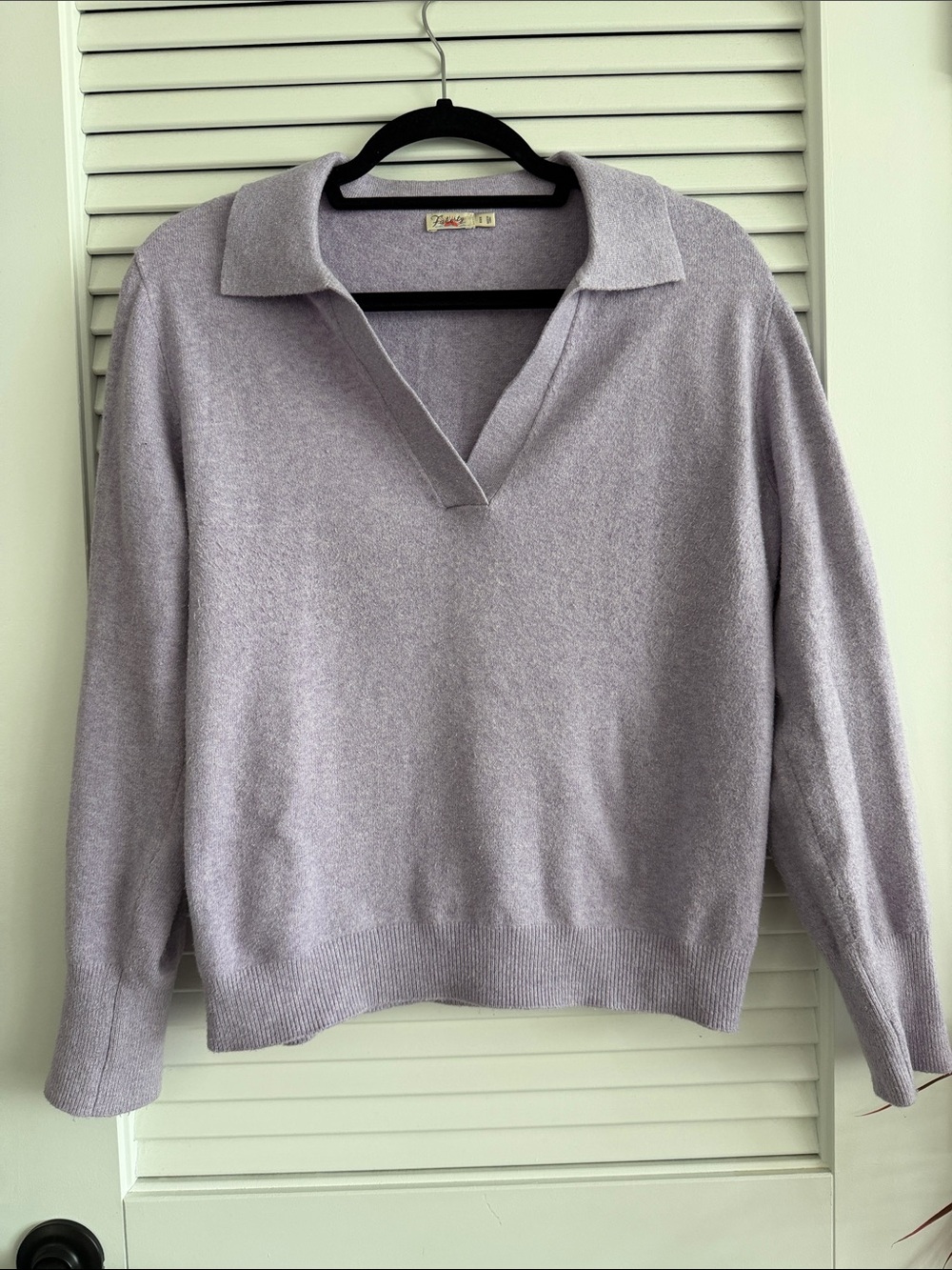 Faherty Jackson Polo Sweater Lavender